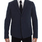 Dolce & Gabbana Blue Cotton Stretch Casual Blazer