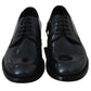 Dolce & Gabbana Blue Leather Derby Dress Formal Shoes